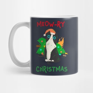 Meow-ry Christmas (Merry Christmas) Christmas Cat Tree Disaster Mug